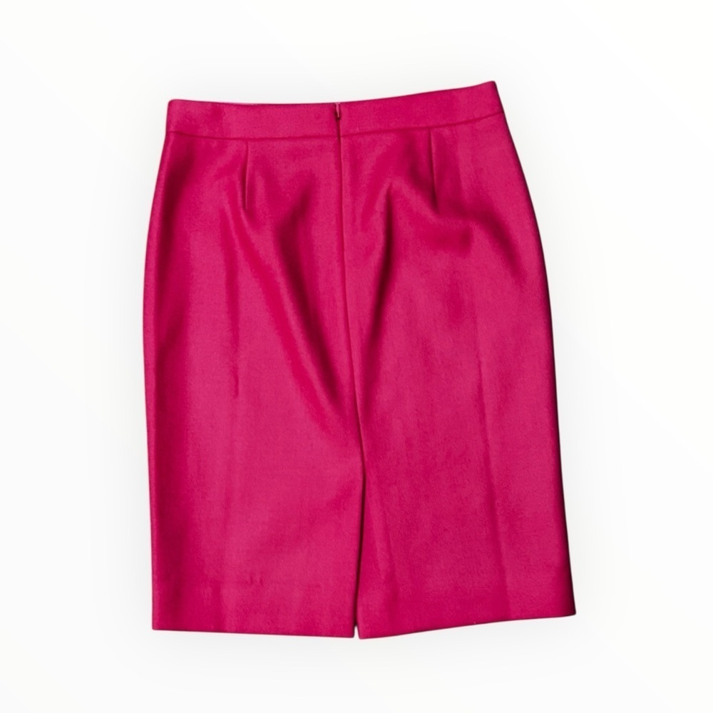 J. CREW Pink Wool Pencil Skirt Work Party Business No. 2 Feminine Fitted Classic - Picture 3 of 7
